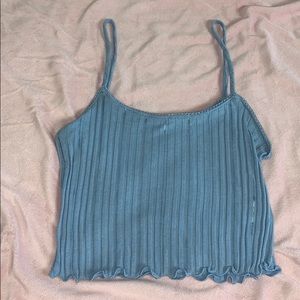 Blue crop top